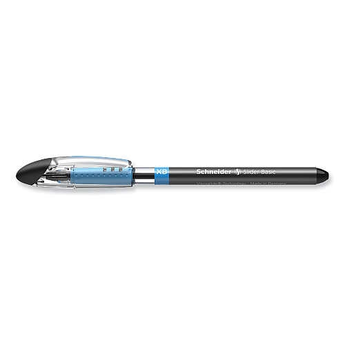 Schneider Slider Basic Ballpoint Pen, Stick, Extra-Bold 1.4 mm, Black Ink, Black Barrel, 10/Box (151201)