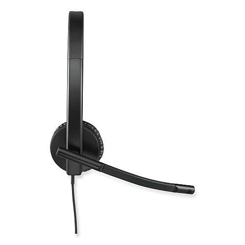 Logitech H570e Binaural Over The Head Wired Headset, Black (981000574)