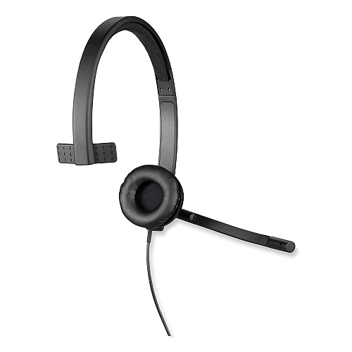 Logitech H570e Monaural Over The Head Wired Headset, Black (981000570)