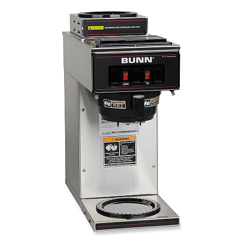 BUNN VP17-2 12-Cup Pourover Coffee Brewer, Black/Stainless Steel (133000002)