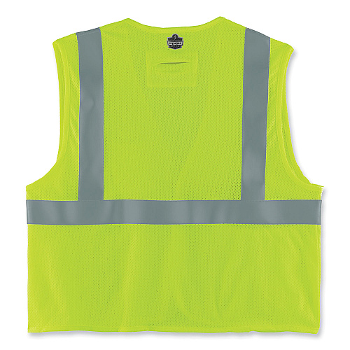 ergodyne GloWear 8263FRHL Class 2 FR Safety Economy Hook and Loop Vest, Modacrylic Mesh/Cotton, 2X-Large/3X-Large, Lime (21867)
