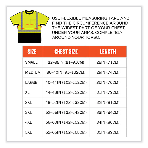 ergodyne GloWear 8283BK Class 2 Lightweight Performance Hi-Vis T-Shirt, Polyester, Large, Lime (23504)