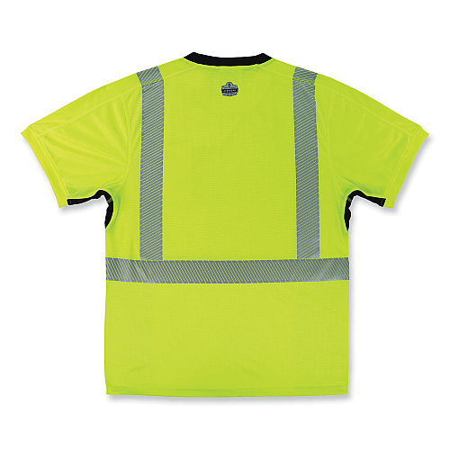 ergodyne GloWear 8283BK Class 2 Lightweight Performance Hi-Vis T-Shirt, Polyester, 5X-Large, Lime (23509)