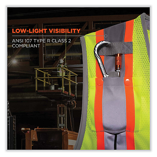 ergodyne GloWear 8231TVK Class 2 Hi-Vis Tool Tethering Safety Vest Kit, Polyester, 2X-Large/3X-Large, Lime (24187)