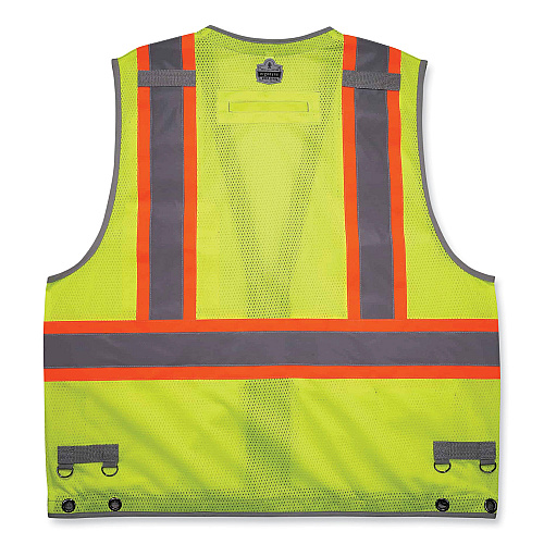 ergodyne GloWear 8231TVK Class 2 Hi-Vis Tool Tethering Safety Vest Kit, Polyester, 4X-Large/5X-Large, Lime VEST,8231TVK CL 2,LM,4/5X (24189)