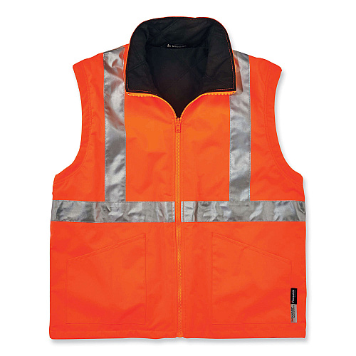 ergodyne GloWear 8385 Class 3 Hi-Vis 4-in-1 Jacket, X-Large, Orange (24375)
