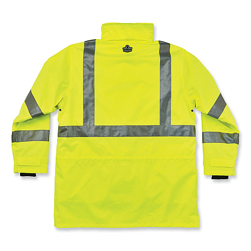 ergodyne GloWear 8385 Class 3 Hi-Vis 4-in-1 Jacket, Small, Lime (24382)