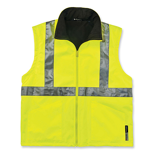 ergodyne GloWear 8385 Class 3 Hi-Vis 4-in-1 Jacket, 5X-Large, Lime (24389)