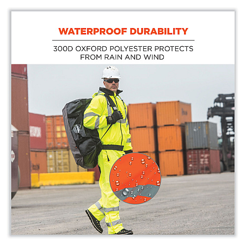 ergodyne GloWear 8915 Class E Hi-Vis Rain Pants, Small, Orange (24412)