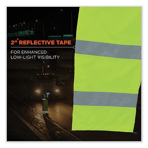 ergodyne GloWear 8915 Class E Hi-Vis Rain Pants, Small, Lime (24422)