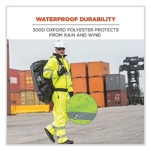 ergodyne GloWear 8915 Class E Hi-Vis Rain Pants, X-Large, Lime (24425)