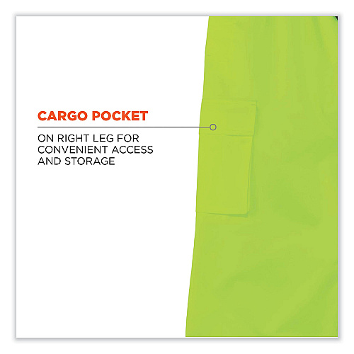 ergodyne GloWear 8915 Class E Hi-Vis Rain Pants, 3X-Large, Lime (24427)