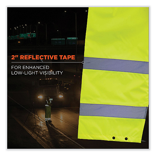 ergodyne GloWear 8916 Class E Lightweight Hi-Vis Rain Pants, Medium, Lime (25343)