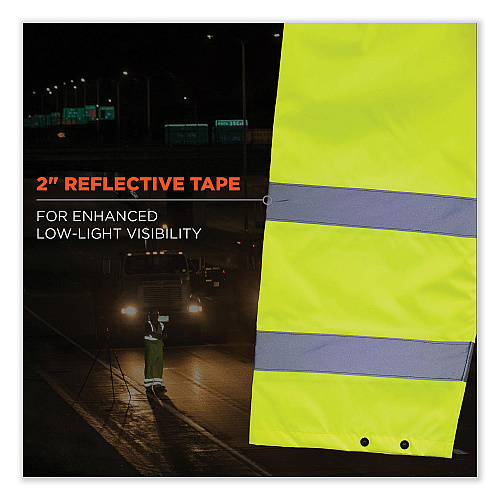 ergodyne GloWear 8916 Class E Lightweight Hi-Vis Rain Pants, Large, Lime (25344)