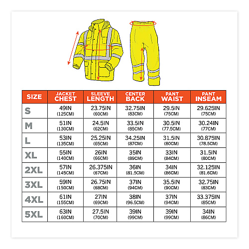 ergodyne GloWear 8376K Lightweight HV Rain Suit, Medium, Lime (25433)