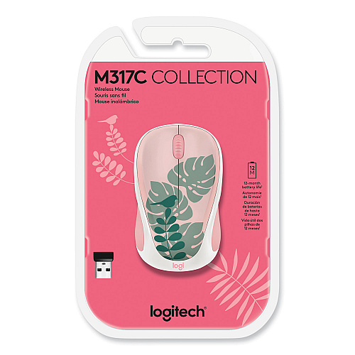 Logitech Design Collection Wireless Optical Mouse, 2.4 GHz Frequency/33 ft Wireless Range, Left/Right Hand Use, Chirpy Bird (910006114)