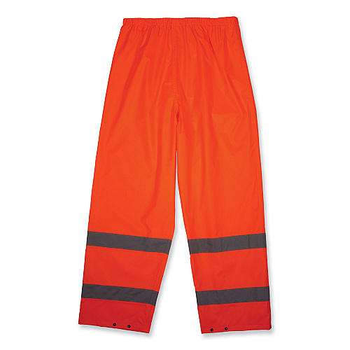 ergodyne GloWear 8916 Class E Lightweight Hi-Vis Rain Pants, Large, Orange (25444)