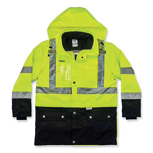 ergodyne GloWear 8388 Class 3/2 Hi-Vis Thermal Jacket Kit, Small, Lime (25532)