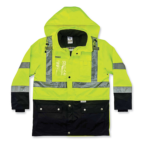 ergodyne GloWear 8388 Class 3/2 Hi-Vis Thermal Jacket Kit, Medium, Lime (25533)