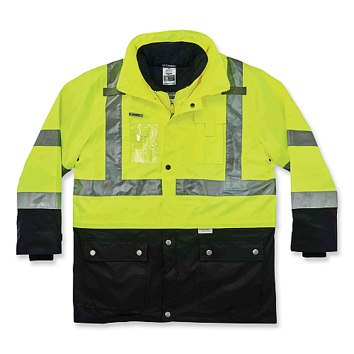 ergodyne GloWear 8388 Class 3/2 Hi-Vis Thermal Jacket Kit, 2X-Large, Lime (25536)