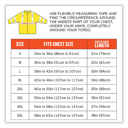 ergodyne GloWear 8384 Class 3 Hi-Vis Quilted Thermal Parka, X-Large, Lime (25565)