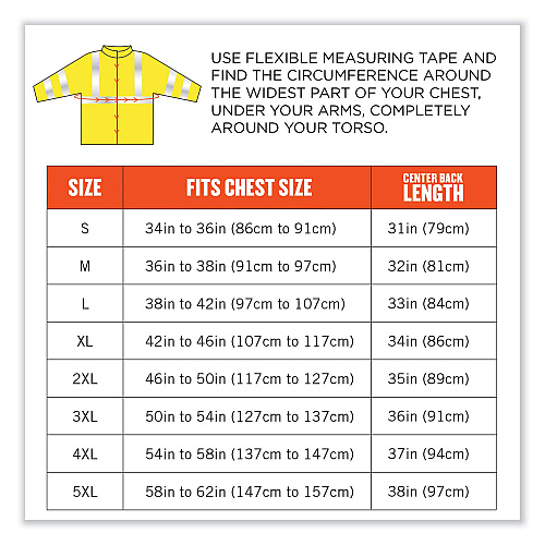 ergodyne GloWear 8384 Class 3 Hi-Vis Quilted Thermal Parka, 3X-Large, Lime (25567)