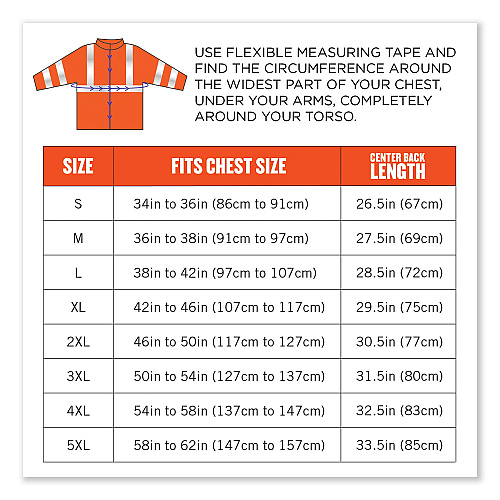 ergodyne GloWear 8377 Class 3 Hi-Vis Quilted Bomber Jacket, Orange, Large (25614)