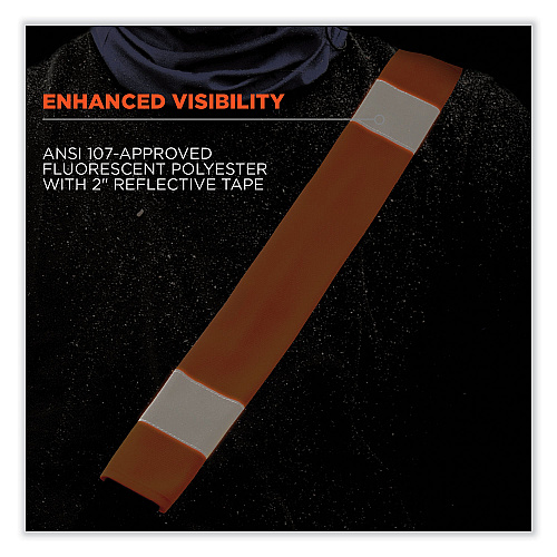 ergodyne GloWear 8004 Hi-Vis Seat Belt Cover, 6" x 18.5", Orange (29041)