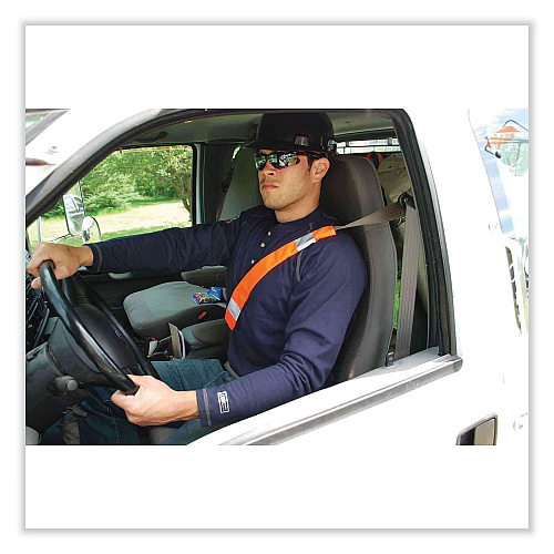 ergodyne GloWear 8004 Hi-Vis Seat Belt Cover, 6" x 18.5", Orange (29041)