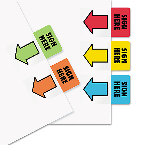 Redi-Tag Removable Page Flags, Green/Yellow/Red/Blue/Orange, 10/Color, 50/Pack (76830)