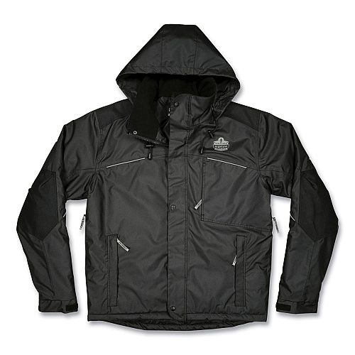 ergodyne N-Ferno 6467 Winter Work Jacket with 300D Polyester Shell, 2X-Large, Black (41126)