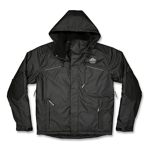 ergodyne N-Ferno 6467 Winter Work Jacket with 300D Polyester Shell, 3X-Large, Black (41127)