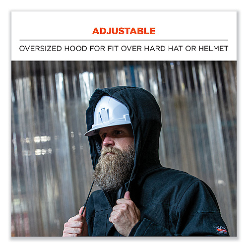 ergodyne N-Ferno 6468 Duck Canvas Work Jacket, Medium, Black (41233)
