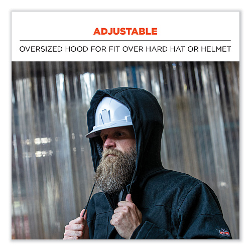 ergodyne N-Ferno 6468 Duck Canvas Work Jacket, 3X-Large, Black (41237)
