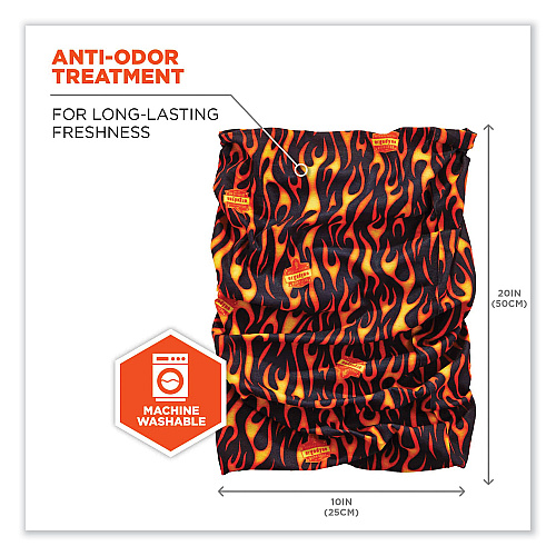 ergodyne Chill-Its 6485 Multi-Band, Polyester, One Size Fits Most, Flames (42111)