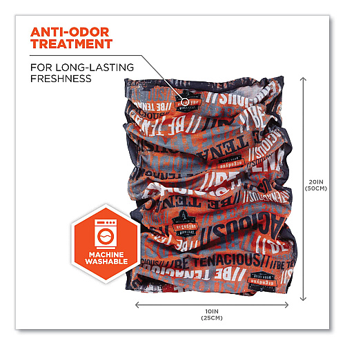 ergodyne Chill-Its 6485 Multi-Band, Polyester, One Size Fits Most, Be Tenacious (42119)