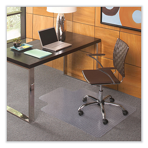 ES Robbins EverLife Chair Mat for Flat Pile Carpet with Lip, 36 x 48, Clear (121831)