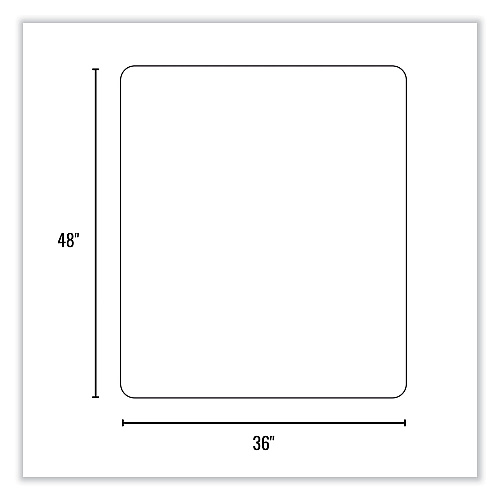 ES Robbins EverLife Chair Mat for Medium Pile Carpet, 36 x 48, Clear (122081)