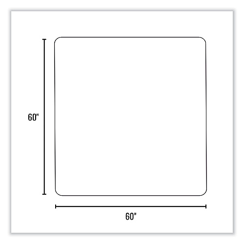 ES Robbins EverLife Chair Mat for Medium Pile Carpet, Square, 60 x 60, Clear (122681)