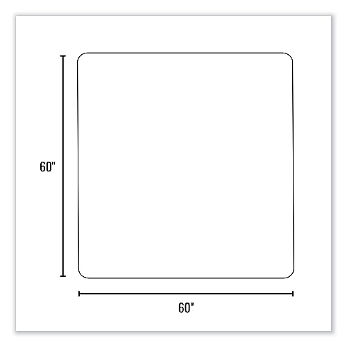 ES Robbins EverLife Chair Mat for Extra High Pile Carpet, Square, 60 x 60, Clear (124681)