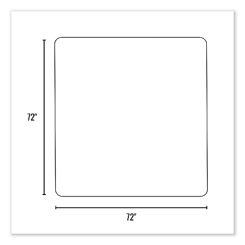 ES Robbins EverLife Chair Mat for Extra High Pile Carpet, Square, 72 x 72, Clear (124908)