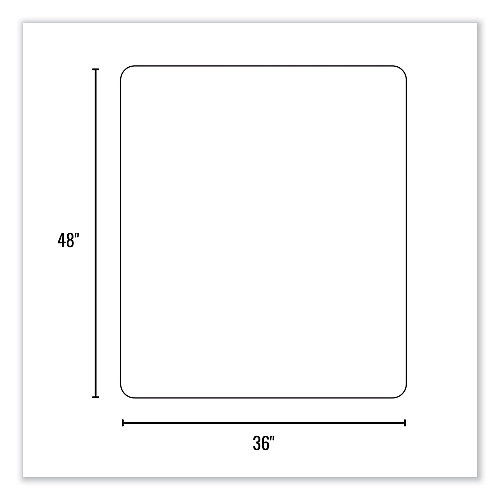 ES Robbins Trendsetter Chair Mat for Hard Floors, 36 x 48, Black (132013)