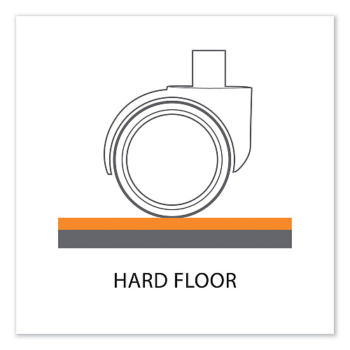 ES Robbins EverLife Textured Chair Mat for Hard Floors, Square, 60 x 60, Clear (132631)