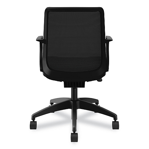 HON Cliq Office Chair, Supports Up to 300 lb, 17" to 22" Seat Height, Basalt Seat, Black Back, Black Base (CLQIMAPX25T)