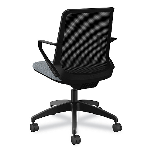 HON Cliq Office Chair, Supports Up to 300 lb, 17" to 22" Seat Height, Basalt Seat, Black Back, Black Base (CLQIMAPX25T)