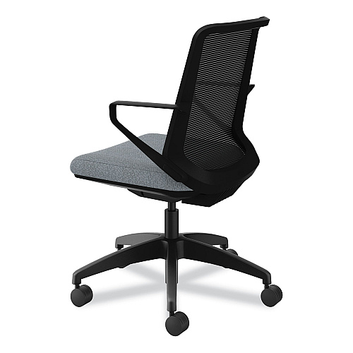 HON Cliq Office Chair, Supports Up to 300 lb, 17" to 22" Seat Height, Basalt Seat, Black Back, Black Base (CLQIMAPX25T)
