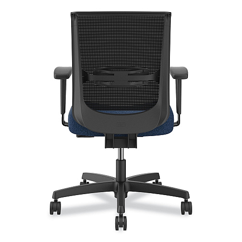 HON Convergence Mid-Back Task Chair, Supports Up to 275 lb, 16.5" to 21" Seat Height, Navy Seat, Black Back, Black Frame (CMY1AAPX13)