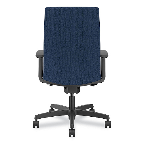HON Ignition 2.0 Upholstered Mid-Back Task Chair, Supports 300 lb, 17" to 21.5" Seat Height, Navy Fabric Seat, Navy Fabric Back (I2U2AHAX13TK)
