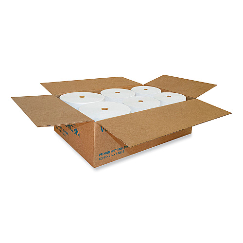 Morcon Paper Valay Proprietary Roll Towels, 1-Ply, 7" x 800 ft, White, 6 Rolls/Carton (VW444)