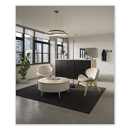 Safco Resi LED Floor Lamp, Gooseneck, 60" Tall, Black (1017BL)